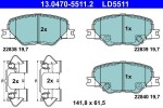 Piduriklotsi komplekt,  ketaspidur ATE Ceramic 13.0470-5511.2