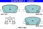 Piduriklotsi komplekt,  ketaspidur ATE Ceramic 13.0470-5527.2