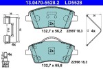 Piduriklotsi komplekt,  ketaspidur ATE Ceramic 13.0470-5528.2