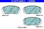 Piduriklotsi komplekt,  ketaspidur ATE Ceramic 13.0470-5600.2
