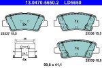 Piduriklotsi komplekt,  ketaspidur ATE Ceramic 13.0470-5650.2