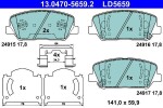 Piduriklotsi komplekt,  ketaspidur ATE Ceramic 13.0470-5659.2