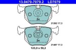  Piduriklotsi komplekt,ketaspidur ATE Ceramic 13.0470-7079.2