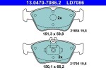 Piduriklotsi komplekt,  ketaspidur ATE Ceramic 13.0470-7086.2