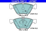 Piduriklotsi komplekt,  ketaspidur ATE Ceramic 13.0470-7087.2