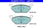 Piduriklotsi komplekt,  ketaspidur ATE Ceramic 13.0470-7111.2