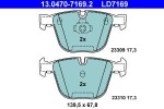 Piduriklotsi komplekt,  ketaspidur ATE Ceramic 13.0470-7169.2