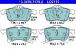 Piduriklotsi komplekt,  ketaspidur ATE Ceramic 13.0470-7179.2