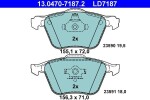 Piduriklotsi komplekt,  ketaspidur ATE Ceramic 13.0470-7187.2