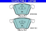  Piduriklotsi komplekt,ketaspidur ATE Ceramic 13.0470-7188.2