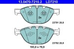 Piduriklotsi komplekt,  ketaspidur ATE Ceramic 13.0470-7210.2