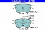 Piduriklotsi komplekt,  ketaspidur ATE Ceramic 13.0470-7211.2
