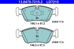 Piduriklotsi komplekt,  ketaspidur ATE Ceramic 13.0470-7215.2