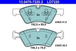 Piduriklotsi komplekt,  ketaspidur ATE Ceramic 13.0470-7220.2