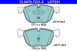 Piduriklotsi komplekt,  ketaspidur ATE Ceramic 13.0470-7231.2