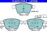  Piduriklotsi komplekt,ketaspidur ATE Ceramic 13.0470-7236.2
