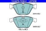 Piduriklotsi komplekt,  ketaspidur ATE Ceramic 13.0470-7238.2