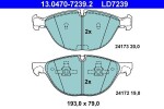 Piduriklotsi komplekt,  ketaspidur ATE Ceramic 13.0470-7239.2