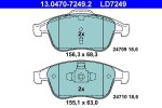 Piduriklotsi komplekt,  ketaspidur ATE Ceramic 13.0470-7249.2