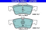 Piduriklotsi komplekt,  ketaspidur ATE Ceramic 13.0470-7259.2