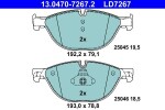 Piduriklotsi komplekt,ketaspidur ATE Ceramic 13.0470-7267.2