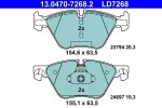  Piduriklotsi komplekt,ketaspidur ATE Ceramic 13.0470-7268.2