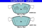 Piduriklotsi komplekt,  ketaspidur ATE Ceramic 13.0470-7272.2