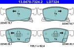 Piduriklotsi komplekt,  ketaspidur ATE Ceramic 13.0470-7324.2