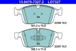 Piduriklotsi komplekt,  ketaspidur ATE Ceramic 13.0470-7327.2