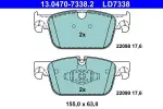 Piduriklotsi komplekt,  ketaspidur ATE Ceramic 13.0470-7338.2