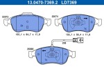 Комплект тормозных колодок,  дисковый тормоз ATE Ceramic 13.0470-7369.2