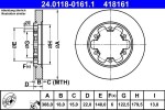 ATE Тормозной диск 24.0118-0161.1