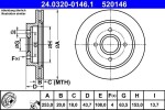 ATE Piduriketas PowerDisc 24.0320-0146.1