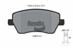 BENDIX Braking  Piduriklotsi komplekt,ketaspidur BPD1003
