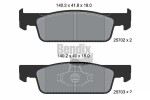BENDIX Braking Piduriklotsi komplekt,  ketaspidur BPD1010