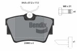 BENDIX Braking Piduriklotsi komplekt,  ketaspidur BPD1021