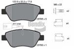 BENDIX Braking Piduriklotsi komplekt,  ketaspidur BPD1028