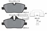BENDIX Braking Piduriklotsi komplekt,  ketaspidur BPD1030