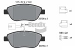 BENDIX Braking Piduriklotsi komplekt,  ketaspidur BPD1039