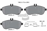 BENDIX Braking Piduriklotsi komplekt,  ketaspidur BPD1045
