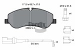 BENDIX Braking Piduriklotsi komplekt,  ketaspidur BPD1074