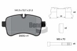BENDIX Braking  Комплект тормозных колодок, дисковый тормоз BPD1080