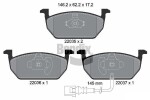 BENDIX Braking Piduriklotsi komplekt,  ketaspidur BPD1092