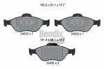 BENDIX Braking Piduriklotsi komplekt,  ketaspidur BPD1095