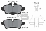 BENDIX Braking Piduriklotsi komplekt,  ketaspidur BPD1101