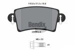 BENDIX Braking Piduriklotsi komplekt,  ketaspidur BPD1107