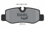 BENDIX Braking Piduriklotsi komplekt,  ketaspidur BPD1109