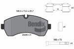 BENDIX Braking Piduriklotsi komplekt,  ketaspidur BPD1110