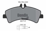 BENDIX Braking Piduriklotsi komplekt,  ketaspidur BPD1116