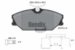 BENDIX Braking  Комплект тормозных колодок, дисковый тормоз BPD1127